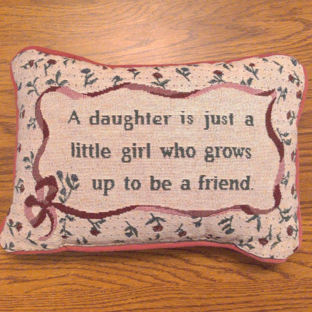 Daughter Friend throw pillow